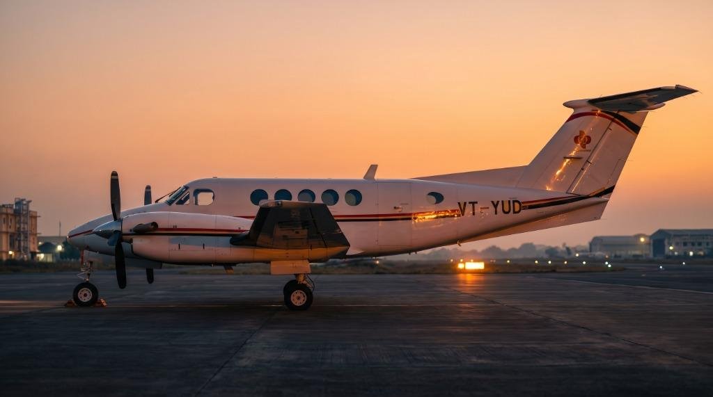 B200 Exterior Runway Profile View
