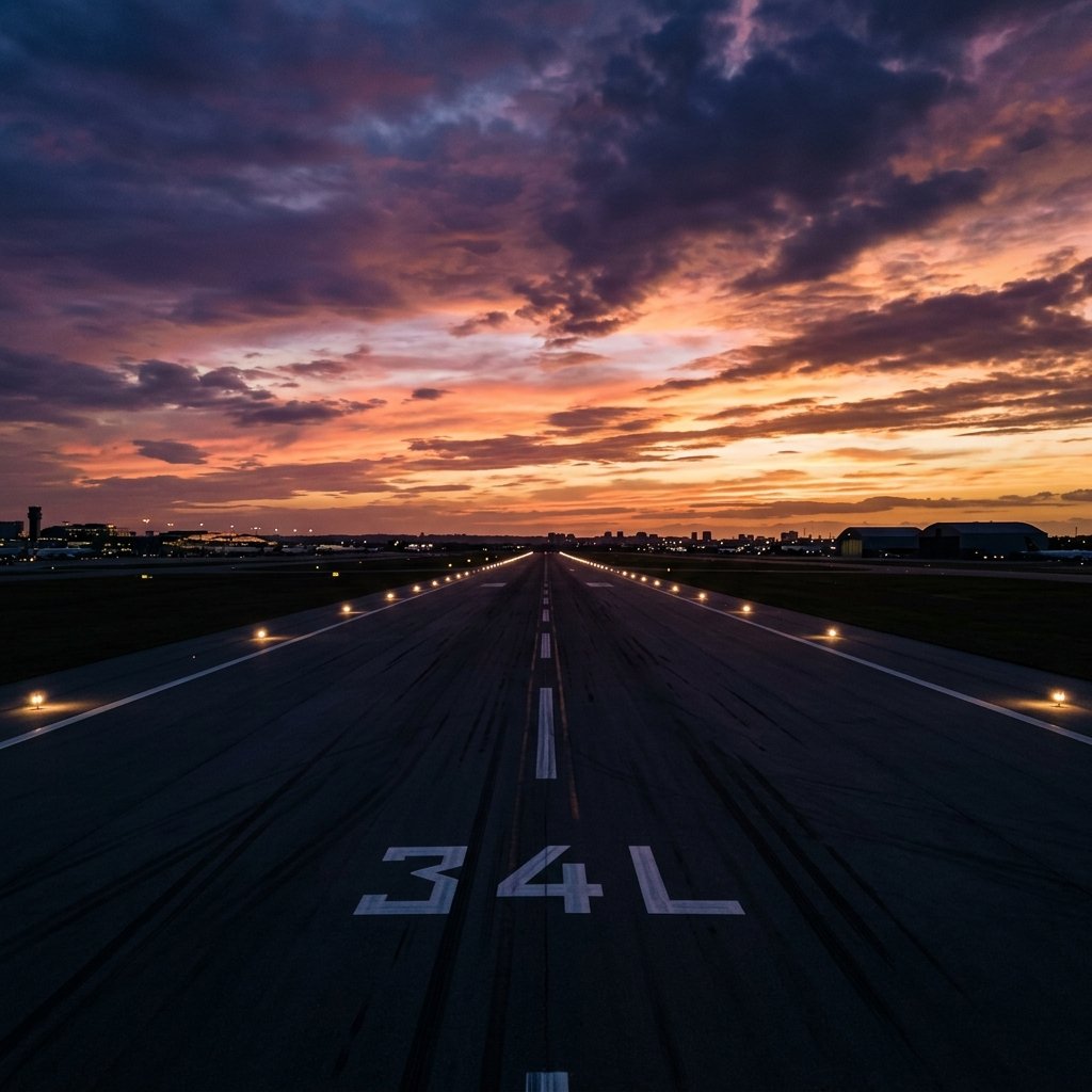 Aviation Sunset Backdrop
