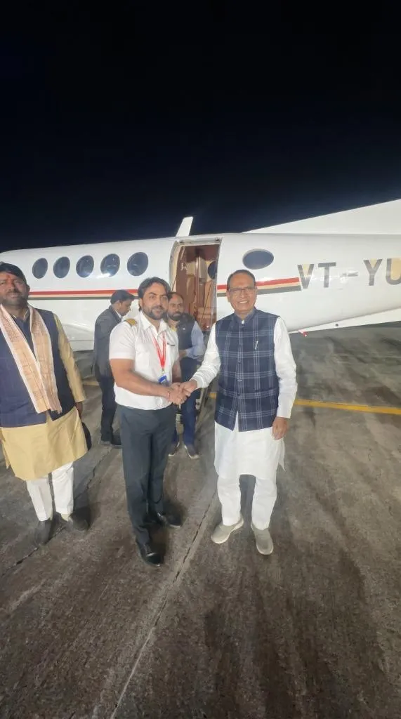 Air Kalinga Captain Welcoming VIP on Tarmac