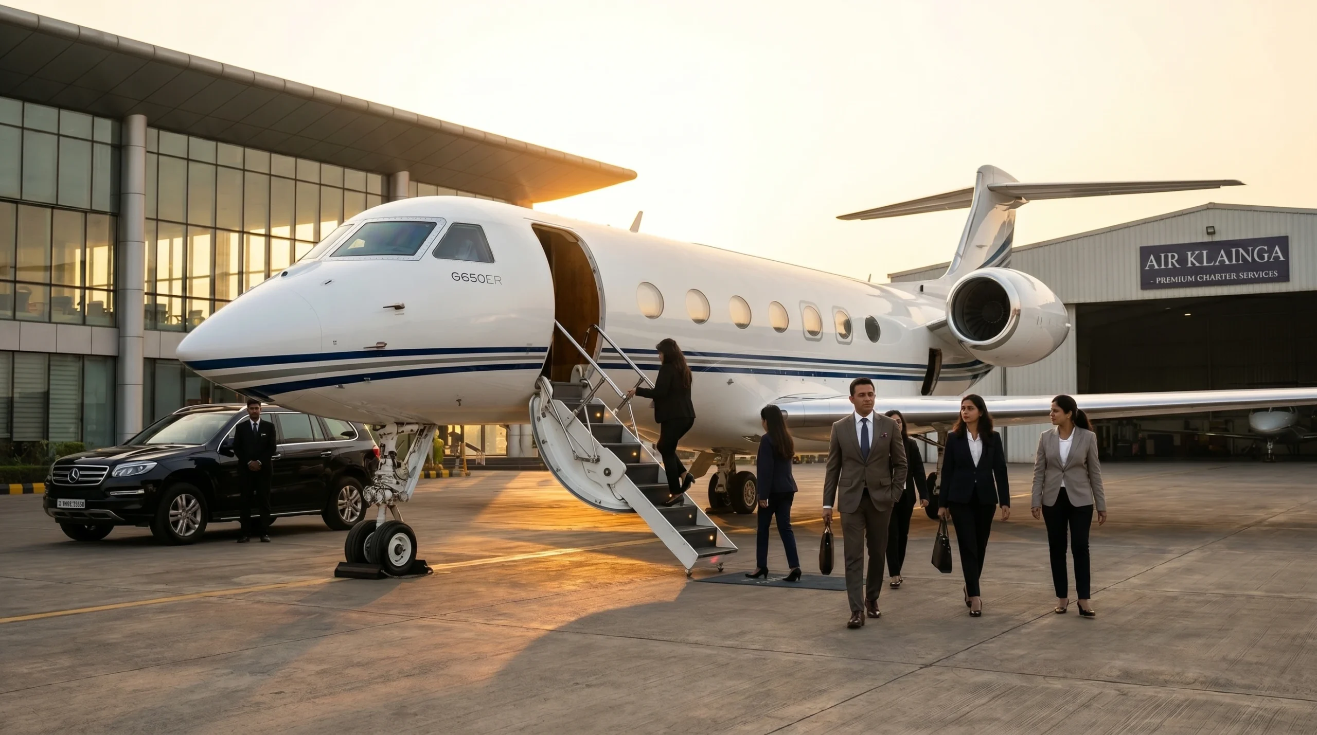 Business executive using air charter service in Jharsuguda