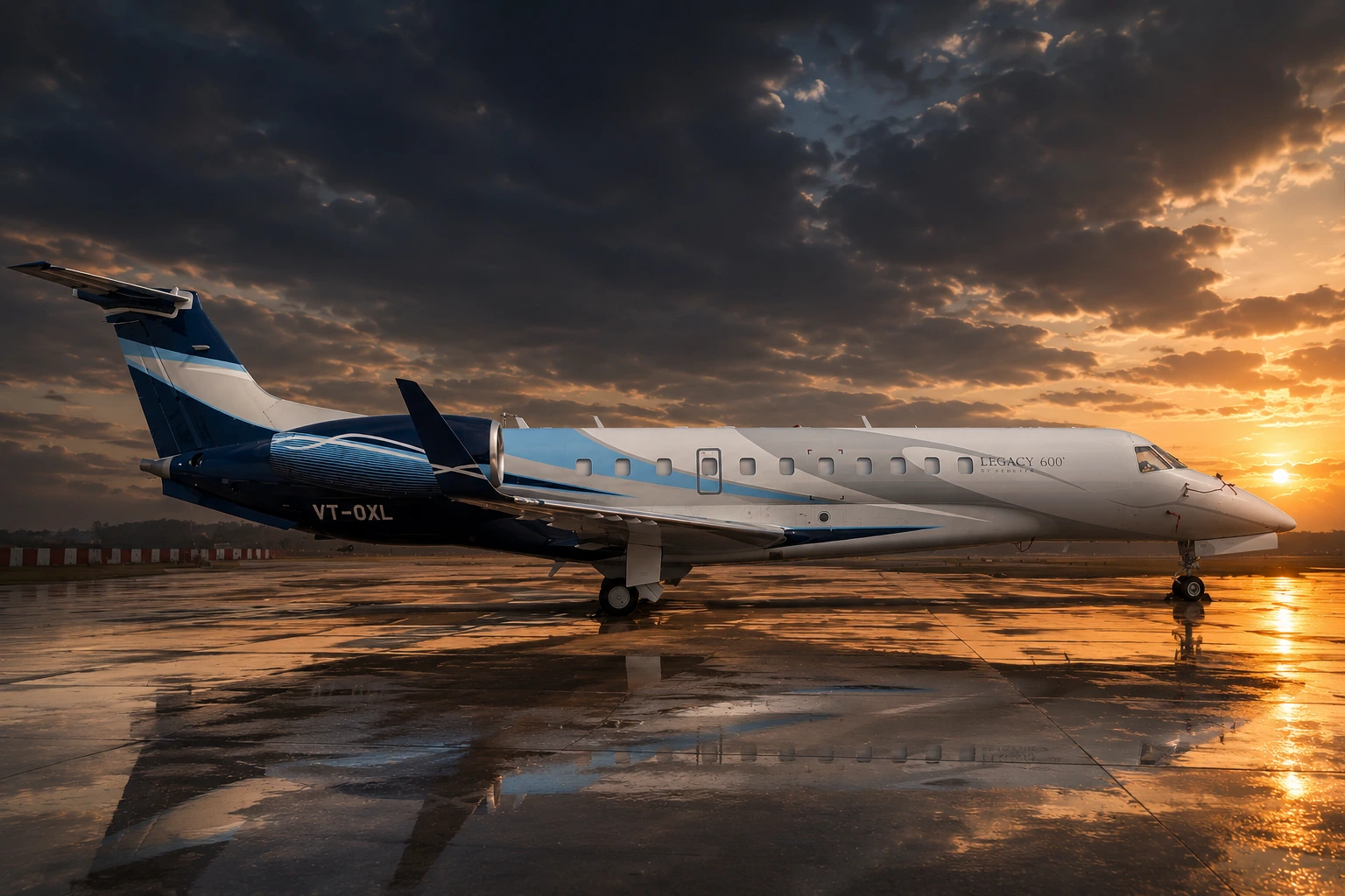 Legacy 600 private jet operated by Air Kalinga