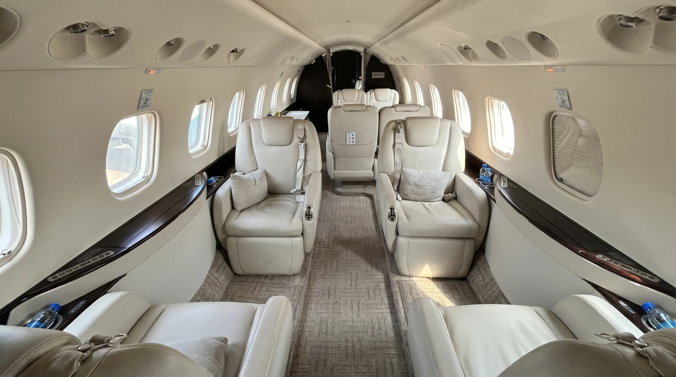 Luxury interior of Legacy 600 business jet