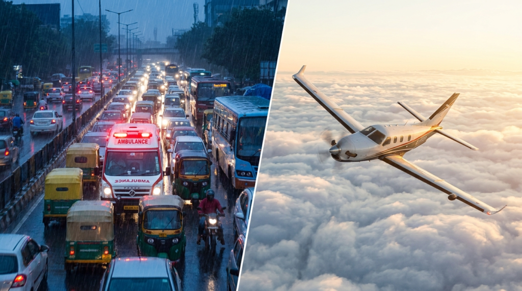 Air ambulance cost India vs road ambulance comparison time clinical outcomes Odisha Bhubaneswar 2026