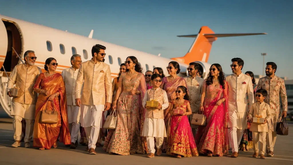 Wedding charter flight India — Air Kalinga private jet group charter for destination wedding Goa Udaipur Jaisalmer family travel 2026