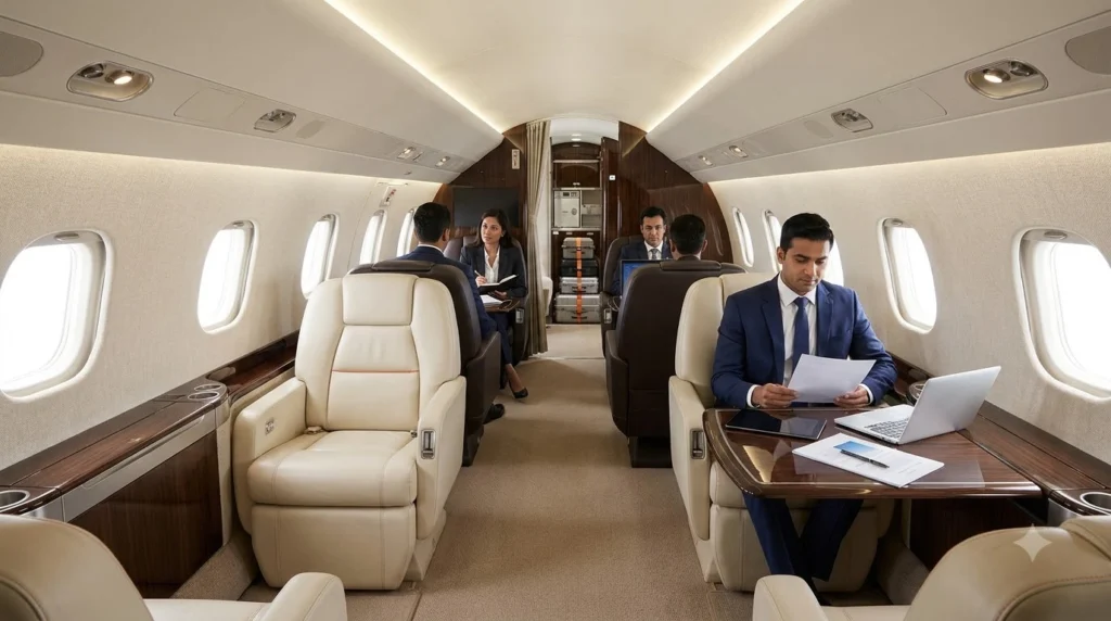 VIP charter flight India cabin configuration VVIP layout executive seating Air Kalinga Legacy 600 2026