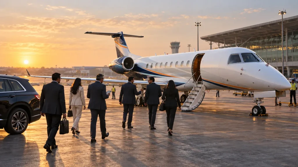 Corporate charter flights in India with Air Kalinga executive business jet in Bhubaneswar